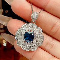 Zirave Jewelry Floral Cushion Cut Simulated Gem Jewelry Collection, Nicklace; Open Ring