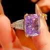 Zirave Jewelry Radiant Cut Simulated Gemstone Two-Tone Cocktail Ring