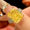 Zirave Jewelry Radiant Cut Simulated Gemstone Two-Tone Cocktail Ring