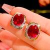 ZIRAVE Jewelry Imitation Dried Rose Jewelry Light Luxury High-End Earrings