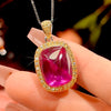 ZIRAVE Jewelry Imitation Blue Spinel Sugarloaf Vintage Necklace