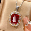ZIRAVE Jewelry Two Tone Wrapped Pink Orange Sapphire Simulant Nicklace