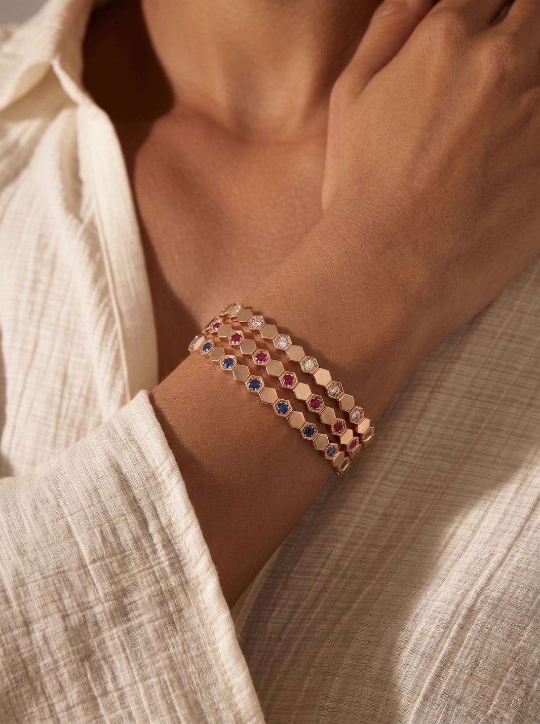 ZIRAVE jewelry retro simulation corundum light luxury bracelet