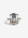 ZIRAVE Jewelry Simulation Aquamarine White Plated Blue Ring