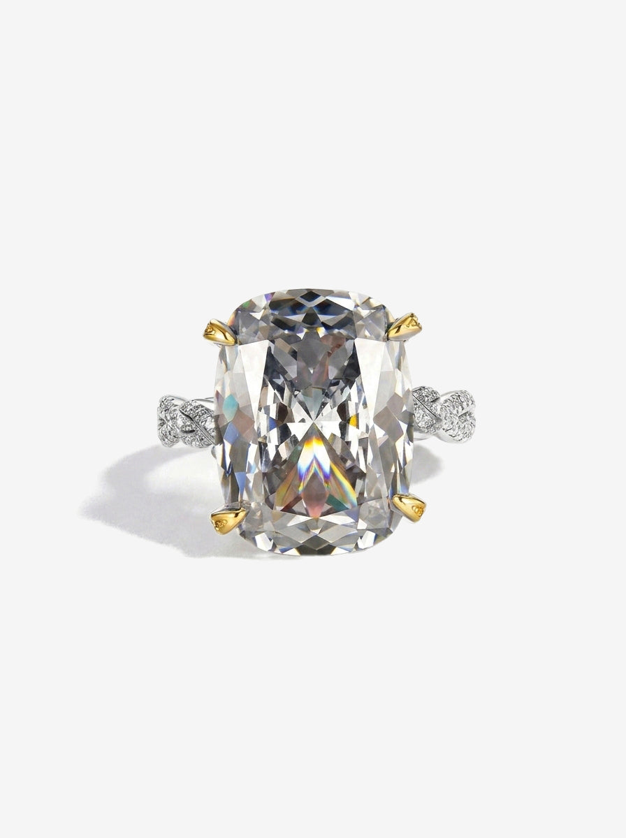 ZIRAVE Jewelry Simulation Aquamarine White Plated Blue Ring