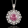 ZIRAVE JewelryGradient Gemstone Sunflower Halo Necklace