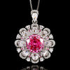 ZIRAVE JewelryGradient Gemstone Sunflower Halo Necklace