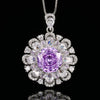 ZIRAVE JewelryGradient Gemstone Sunflower Halo Necklace