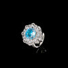 ZIRAVE JewelryGradient Gemstone Sunflower Halo Ring