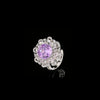 ZIRAVE JewelryGradient Gemstone Sunflower Halo Ring