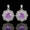 ZIRAVE JewelryGradient Gemstone Sunflower Halo Earrings