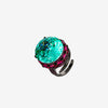 ZIRAVE Jewelry Vintage Colored Gemstone Black Gold Ring(4 Colors Available)