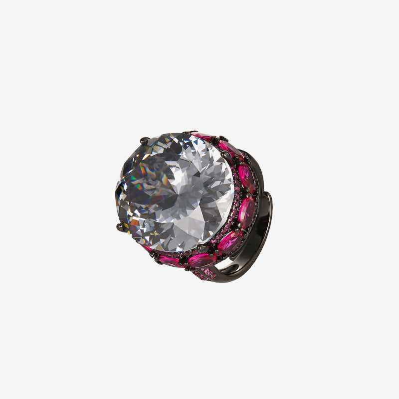 ZIRAVE Jewelry Vintage Simulated Paraiba Tourmaline Oval  Ring
