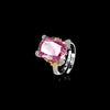 ZIRAVE Jewelry Radiant-Cut Faux Gem Four-Prong Ring (Multi-Colors Available)
