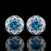 ZIRAVE jewelry simulation blue spinel/red corundum earrings