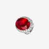 ZIRAVE Jewelry Simulation Pala Green Ring in White Gold