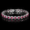 ZIRAVE Jewelry Vintage Pink Diamond Black Gold Tennis Bracelet (5Color)