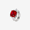 ZIRAVE Jewelry Vintage Simulated Blue Diamond Cushion Ring