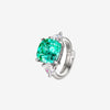 ZIRAVE Jewelry Vintage Simulated Blue Diamond Cushion Ring