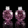 ZIRAVE Jewelry Rose-Cut Faux Purple Diamond Earrings