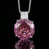 ZIRAVE Jewelry Rose-Cut Faux Purple Diamond Necklace