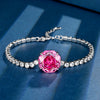 ZIRAVE Jewelry Rose Cut 14mm Big Gemstone Tennis Bracelet
