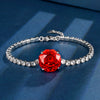 ZIRAVE Jewelry Rose Cut 14mm Big Gemstone Tennis Bracelet