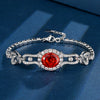 ZIRAVE Jewelry Vintage Royal Oval Gemstone Halo Bracelet