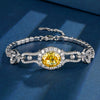 ZIRAVE Jewelry Vintage Royal Oval Gemstone Halo Bracelet