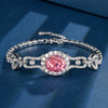 ZIRAVE Jewelry Vintage Royal Oval Gemstone Halo Bracelet