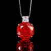 ZIRAVE Jewelry Rose-Cut Faux Purple Diamond Necklace