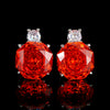 ZIRAVE Jewelry Rose-Cut Faux Purple Diamond Earrings