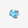 ZIRAVE Jewelry Black & Gold Two-Tone Blue & White Diamond Halo Ring