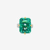 ZIRAVE Jewelry Radiant-Cut Faux Yellow Diamond Ring