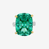 ZIRAVE Jewelry Simulation Aquamarine White Plated Blue Ring
