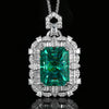 ZIRAVE Jewelry Parra Green Square Diamond Black Gold  Necklace