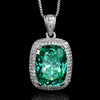 ZIRAVE Jewelry Cushion Cut Pink Diamond Simulant Necklace