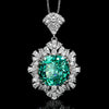ZIRAVE Jewelry Faux Paraiba Green Fashion Pendant Necklace