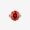 ZIRAVE Jewelry Vintage Simulated Orange Paraiba Two-Tone Ring