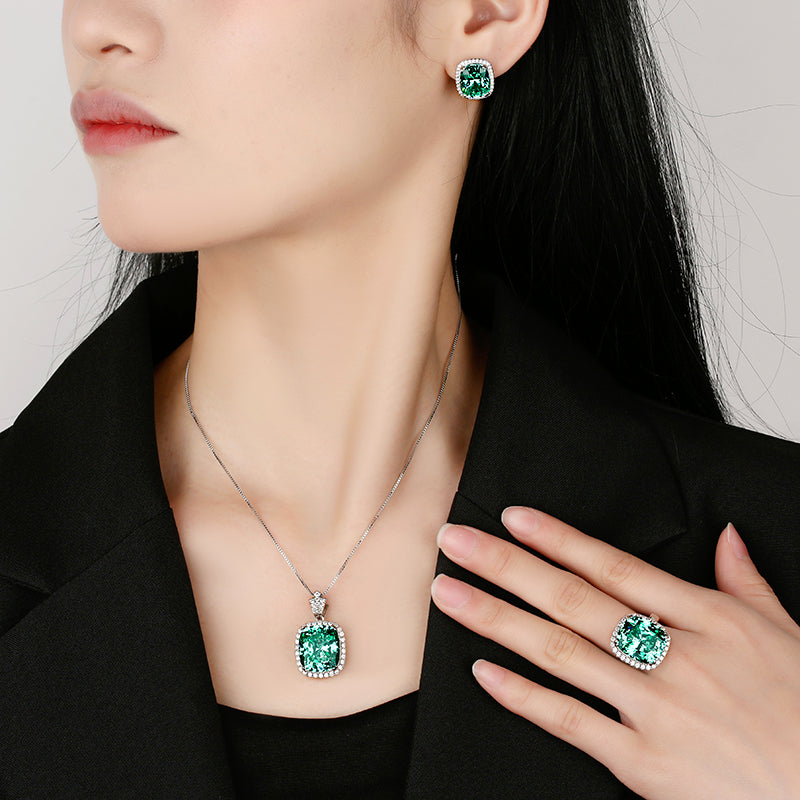 ZIRAVE Jewelry  Cushion-Cut Simulated  Sapphire Earrings