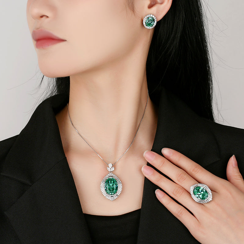 ZIRAVE Jewelry Simulation Para Green Vintage Para Green Ring