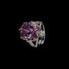 ZIRAVE Jewelry Vintage Simulated Orange Paraiba Two-Tone Ring