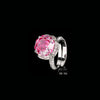 ZIRAVE Jewelry Vintage Simulated Gemstone Lotus-Cut Ring  (4 Colors)