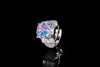 ZIRAVE Cushion-Cut Pink Simulated Gemstone Statement Ring