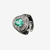 ZIRAVE Jewelry Oval Faux Gem Intertwined Halo Ring (Multi-Colors Availabl