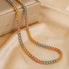 ZIRAVE Jewelry Tri‑Color Braided Wheat Chain Necklace