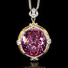 ZIRAVECO Jewelry, Copper-Based Gold-Plated Imitation Paraiba Tourmaline Vintage Pendan Necklace