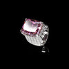 ZIRAVE Jewelry Vintage-Style Faux Green Diamond Wide Band Ring