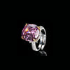 ZIRAVE Jewelry Vintage Simulated Gemstone Cushion-Cut Ring  (4 Colors)