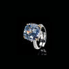 ZIRAVE Jewelry Vintage Simulated Gemstone Cushion-Cut Ring  (4 Colors)
